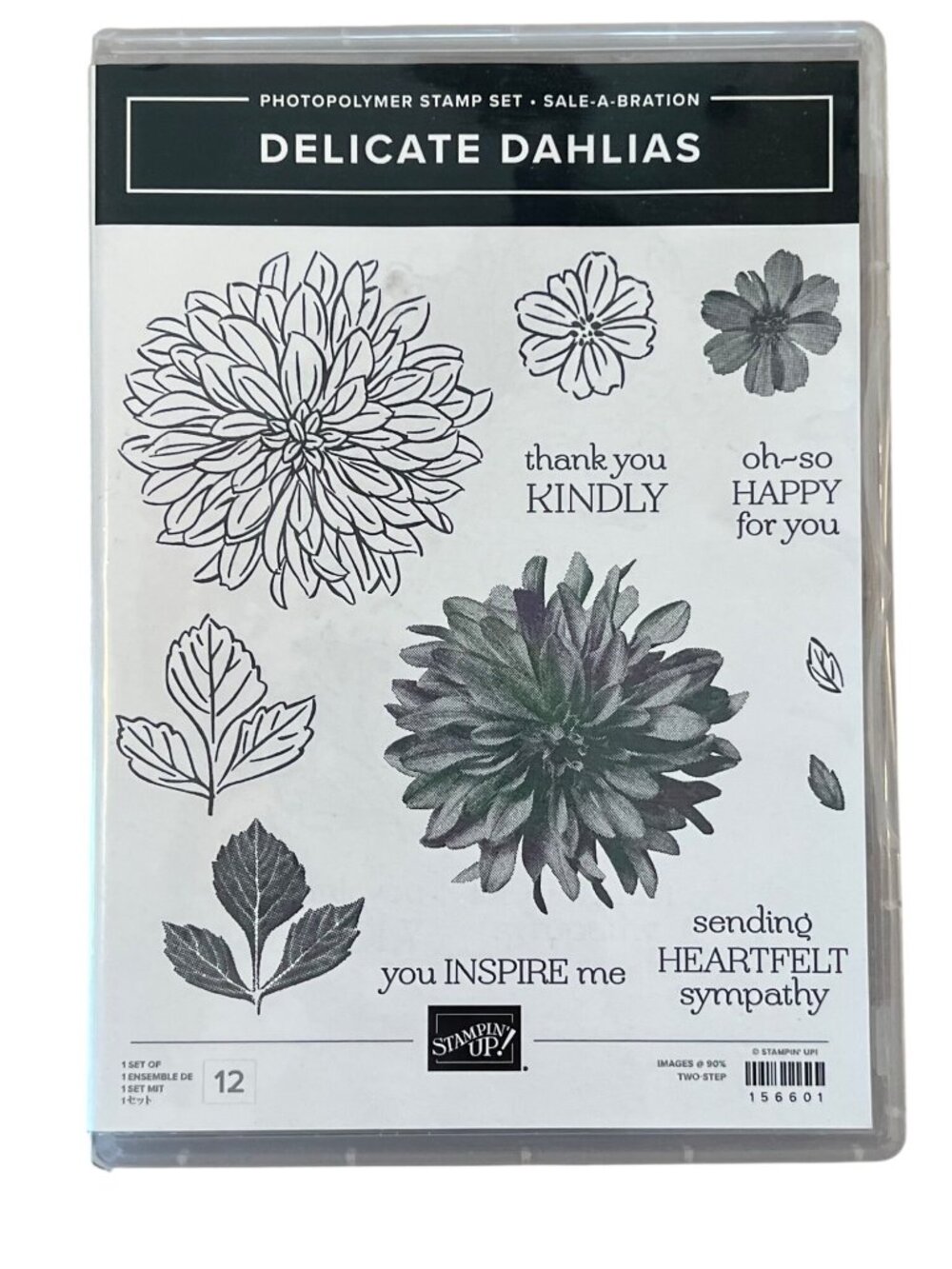 Stampin' Up! Delicate Dahlias Photopolymer Stamp Set Cardmaking Craft Supply